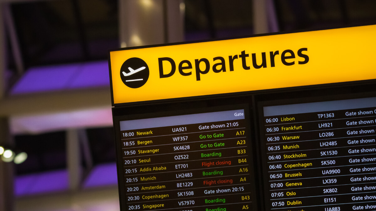 Gatwick departures